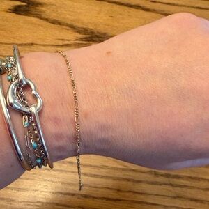 Gold-filled permanent bracelet with clasp.